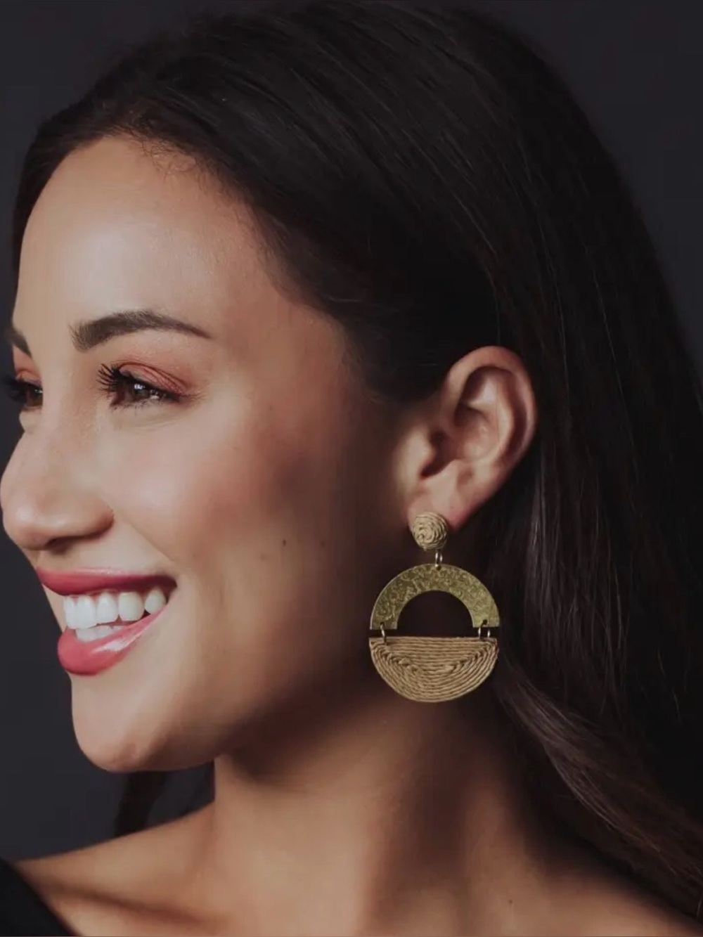 Panache Apparel Co. Gold & Wicker
Statement Earrings